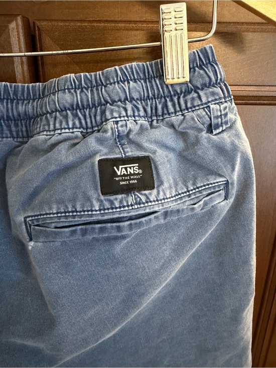 Vans Other - Vans Distressed Blue Elastic Waist Shorts with Back Pocket